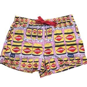 NWOT Peter Alexander Vegemite Pajama Shorts Women Large Novelty Sleepwear Lounge